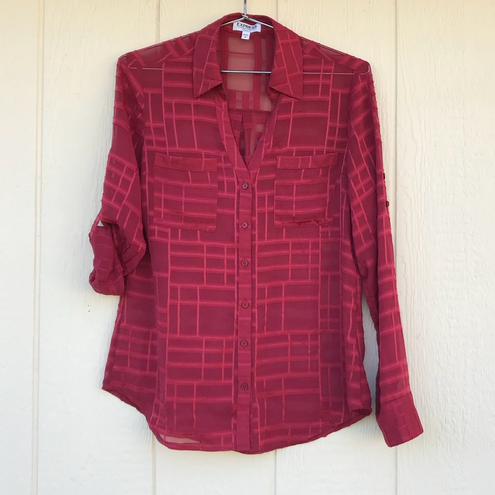 Collared button down blouse